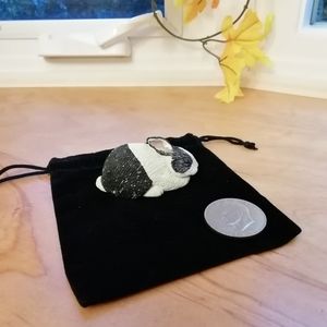 Sandcast Bunny Figurine, Vintage 1990s